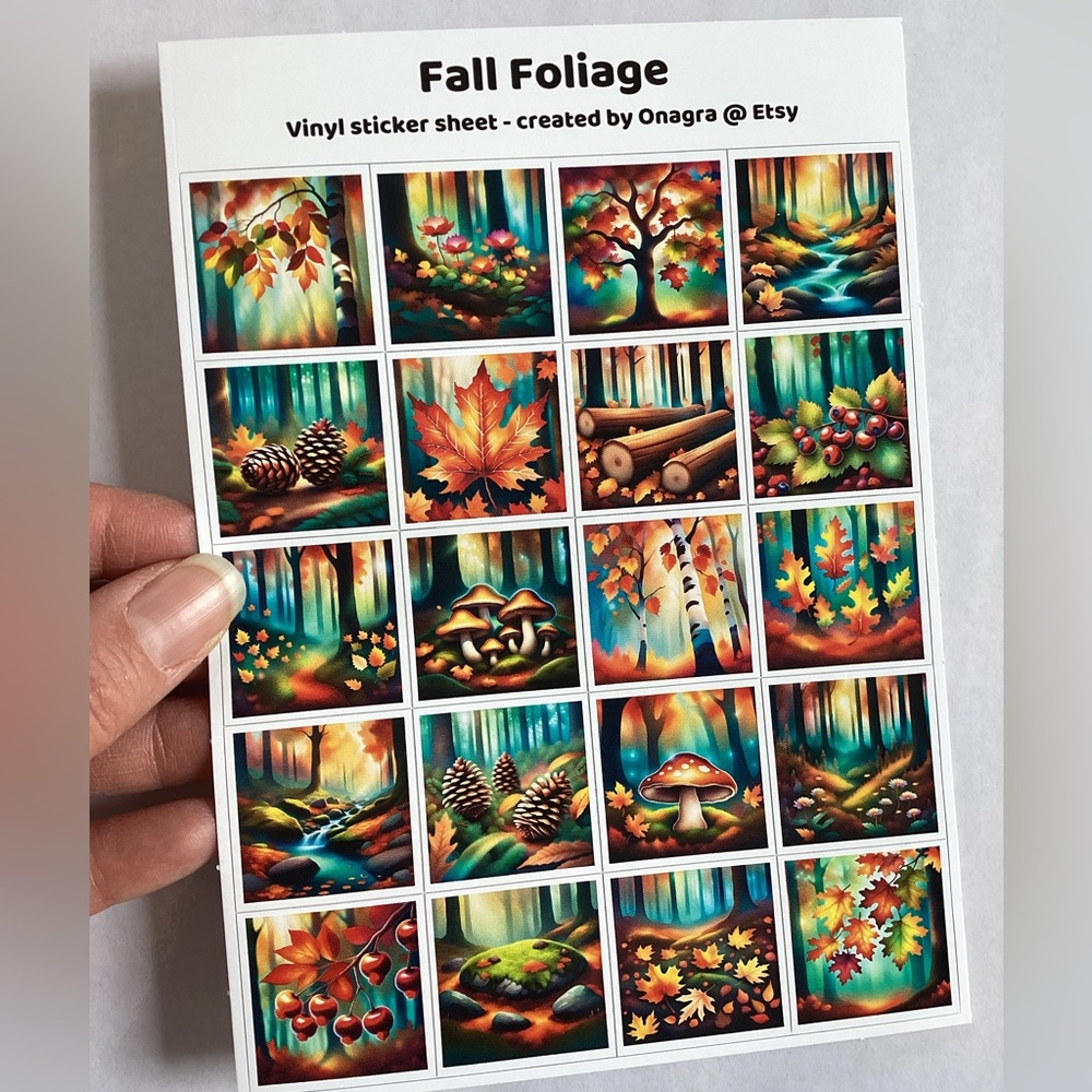 🛍️5/💲20🛍️ Stickers! Fall Foliage & leaves stickers